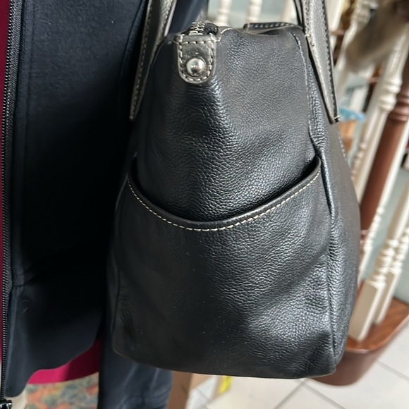 Bordelaise by HOBO shoulder bag Platinum handles/black genuine leather Hobo bag - Picture 6 of 15